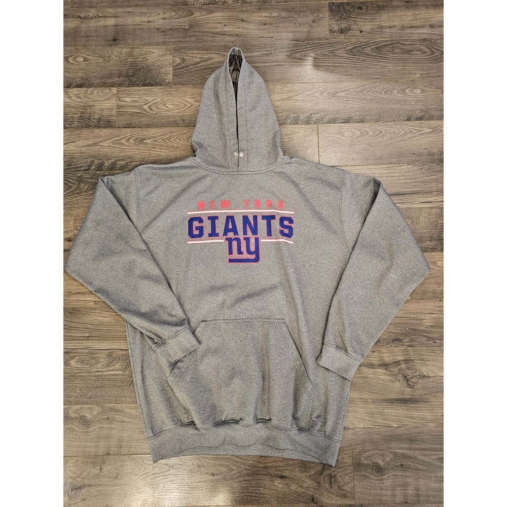 Men's‎ sz 2XLT New York Giants Hoodie Pullover Sweatshirt NFL Football Gray